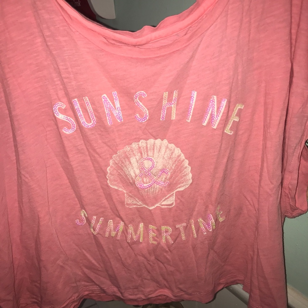 pink summer tee size extra small